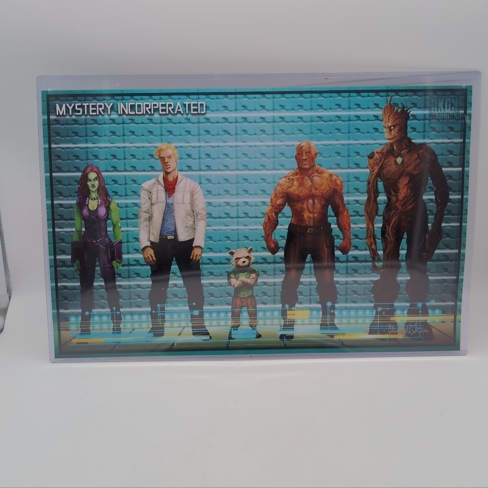 Guardians of the Galaxy Mystery Incorporated Scooby Doo Autographed Poster RKDN